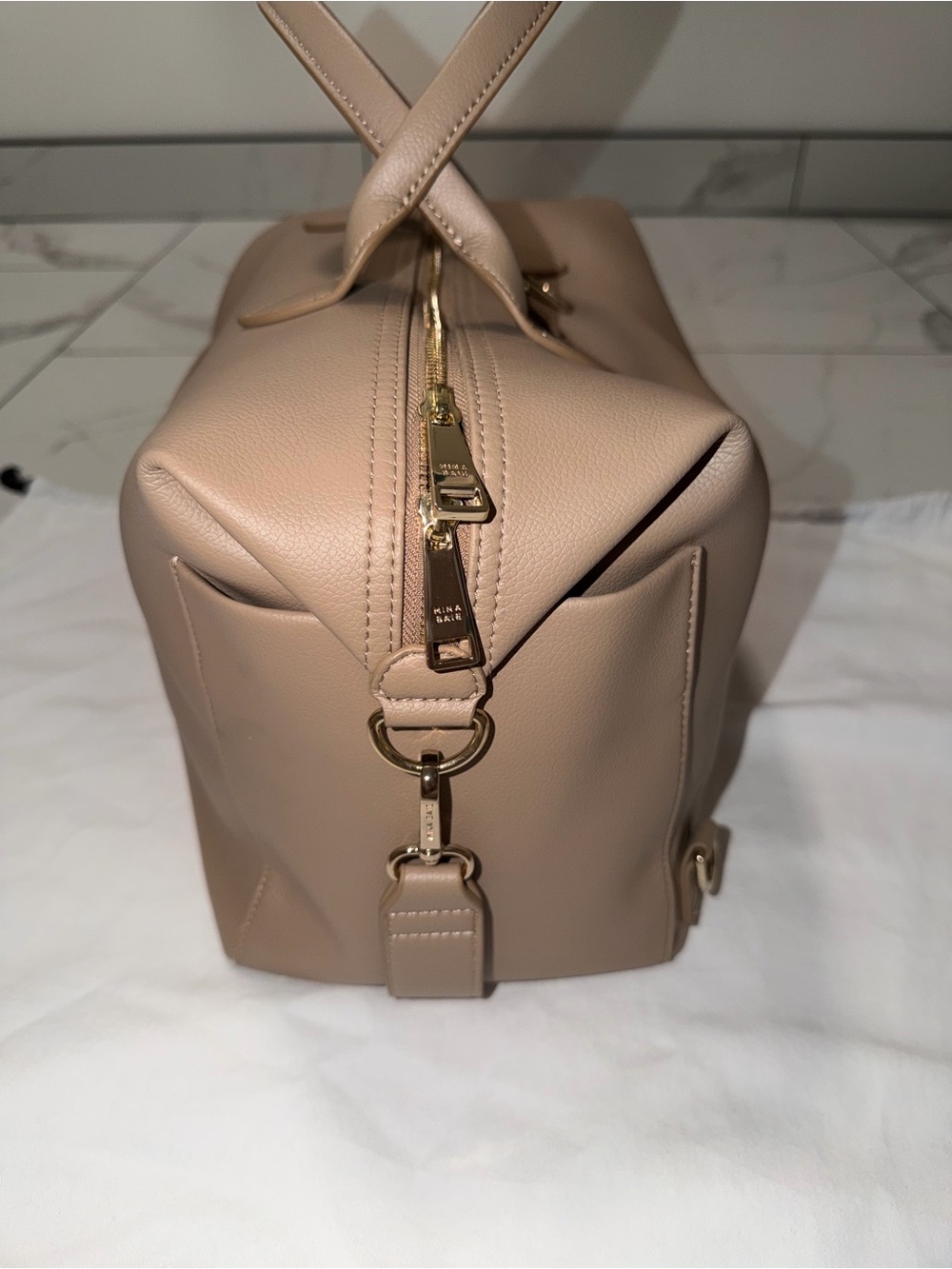 Mina Baie SAND Emmy MIDI Diaper Bag Vegan leather - Picture 5 of 9